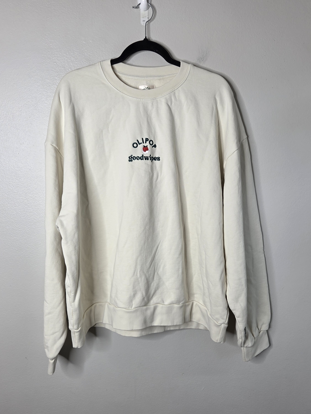 O.Lipop Cream Crewneck Sweater